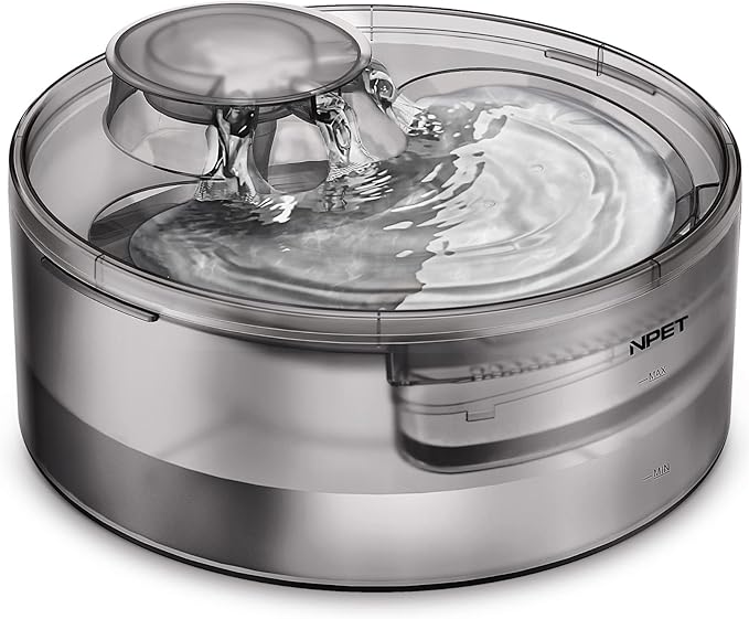 NPET DF10 Dog Water Fountain, 170oz/1.3Gallon/5L Large Automatic Pet