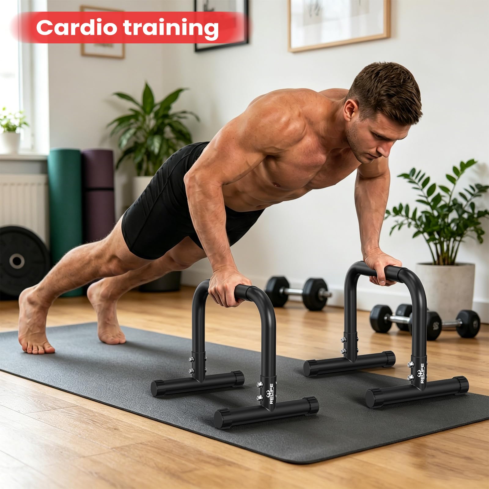 RELIFE REBUILD YOUR LIFE Dip Station Regolabile Parallele Calisthenics Parallel Bars Parallettes Push up Dip Stand Fitness parallettes Heavy Duty Libera Installazione