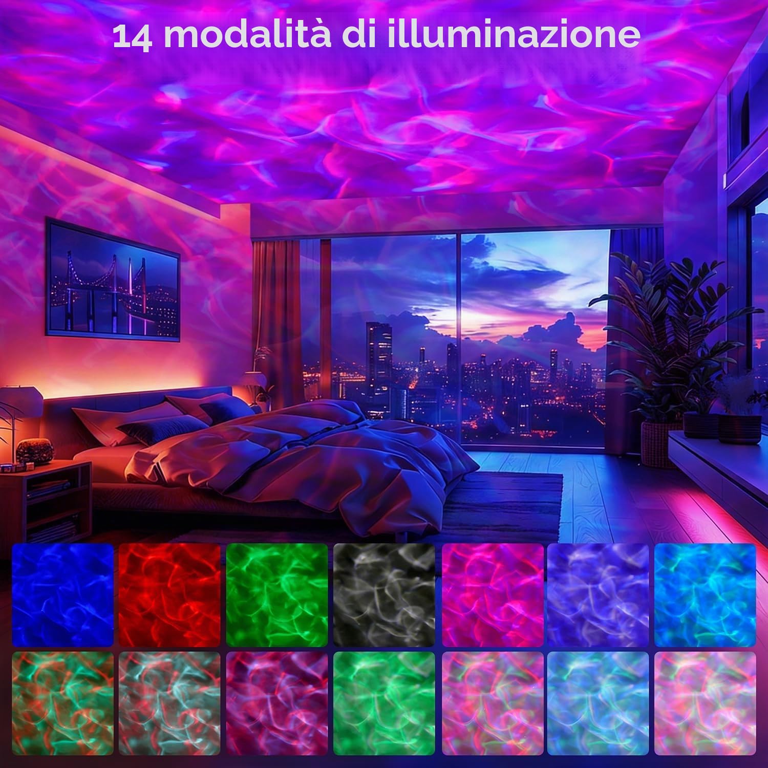ibell Lampada Proiettore Stelle, Proiettore Stelle Soffitto Bambini, LED Lampada Romantica Cielo Stellato con Timer, Telecomando, Regalo per Adulto, Bambini
