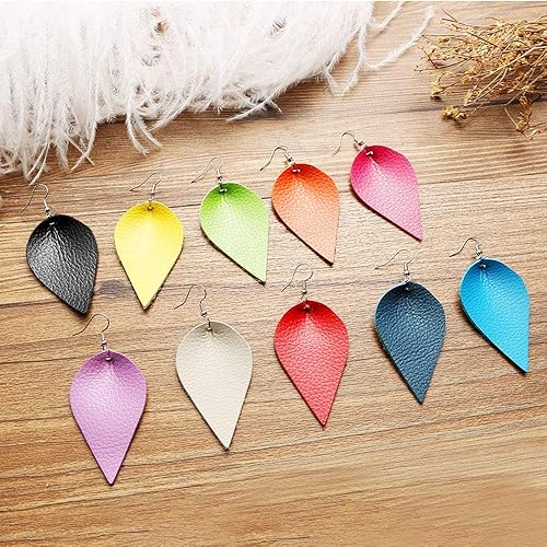 Miniatura 7 de RAGAN - Sábanas de piel sintética de color sólido (7.8 x 53 pulgadas), la tela de cuero es perfecta para aretes de cuero y proyectos de bricolaje