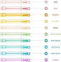 Vista 2 de INSCRAFT Varita de burbujas, paquete de 90 varitas de burbujas pastel a granel de 15 colores para Halloween, juguetes de verano, boda, uso