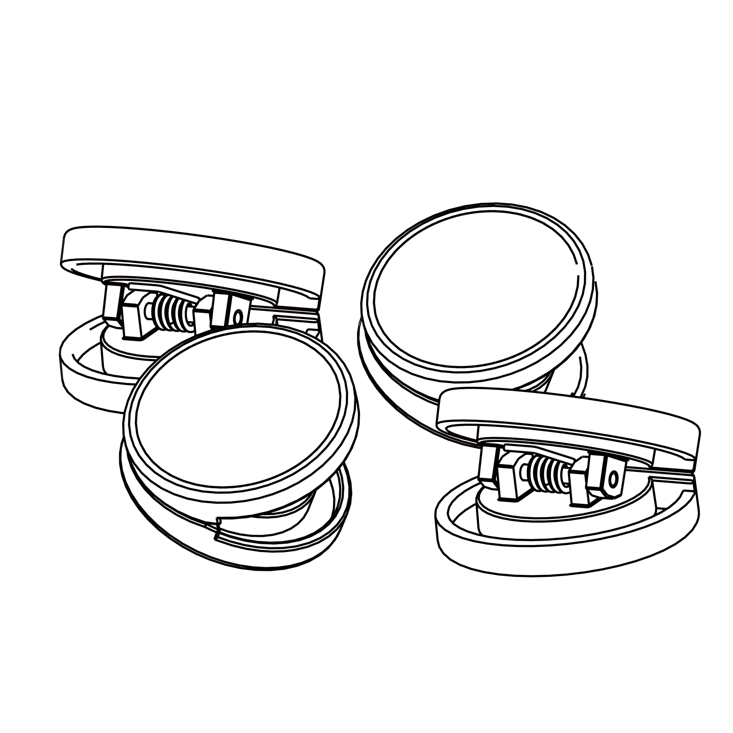 Ardes ARAIRST01/CLAMP Mollette Pesini Kit 4 Pezzi Ricambio Accessorio per Manichino Stiracamicie Ardes per Stirare Senza Pieghe Camicie, Maglioni, Magliette