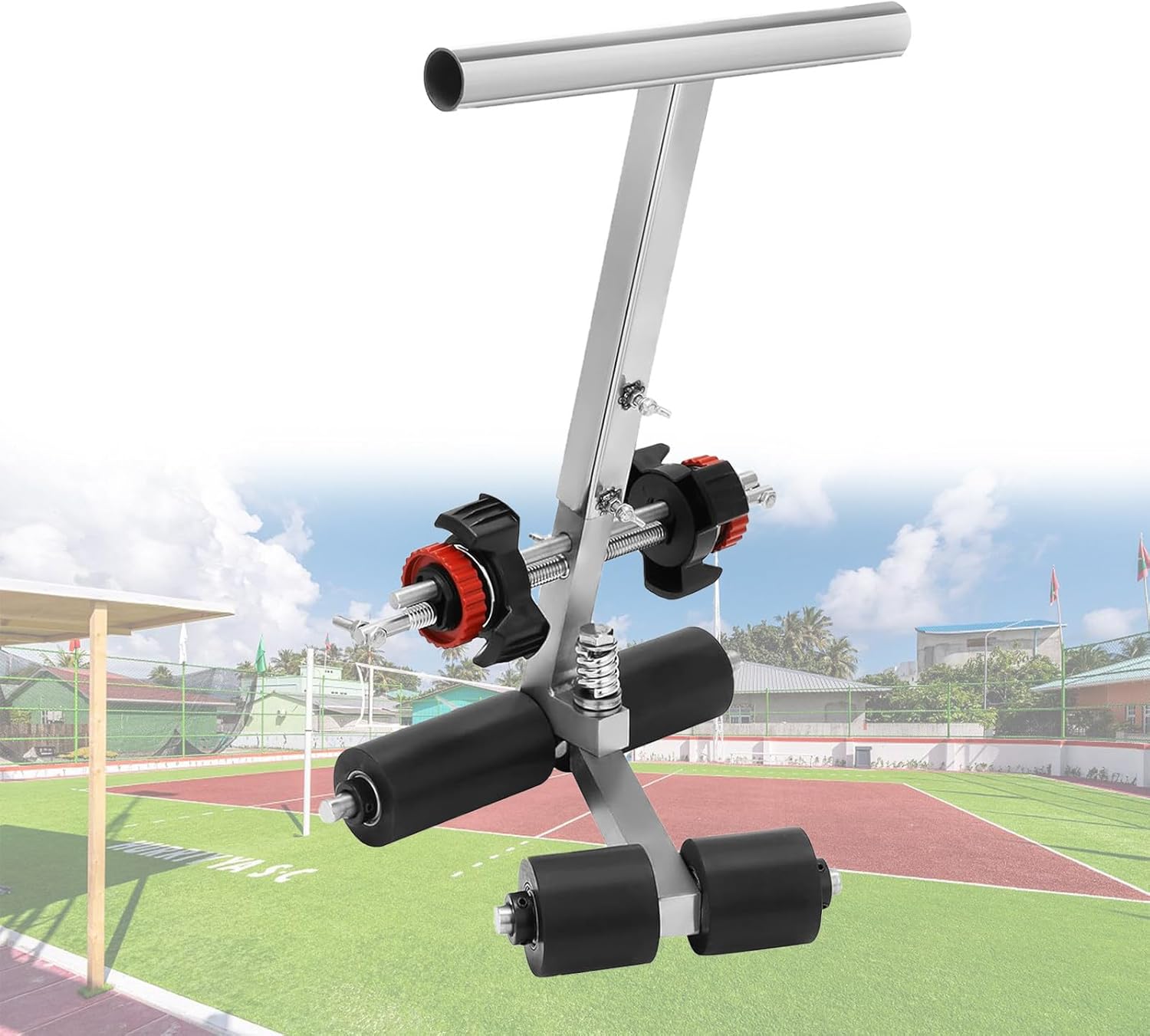 Parking Lot Striping Machine, Line Striping Machines, Basketball Court Line Kit with Circle Kit, Adjustable Width, for Garage, Concrete, Asphalt, Road Warning,55-80cm