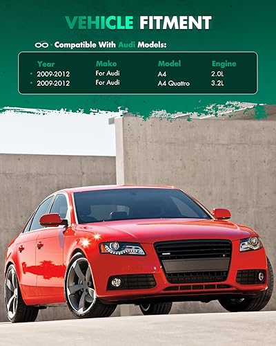 Miniatura 2 de SCITOO Alerón de alerón de ventana trasera ABS para Audi A4 B8 Sedan negro brillante alerón trasero para maletero 2009-2012