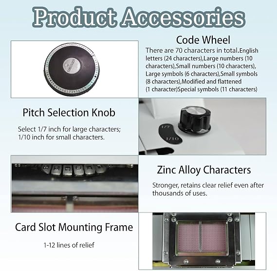 72 Characters Embossing Stamping Letter Manual Machine for Dog ID Card Tag,Metal Stainless Steel Stamping Machine, for VIP ID Card Making