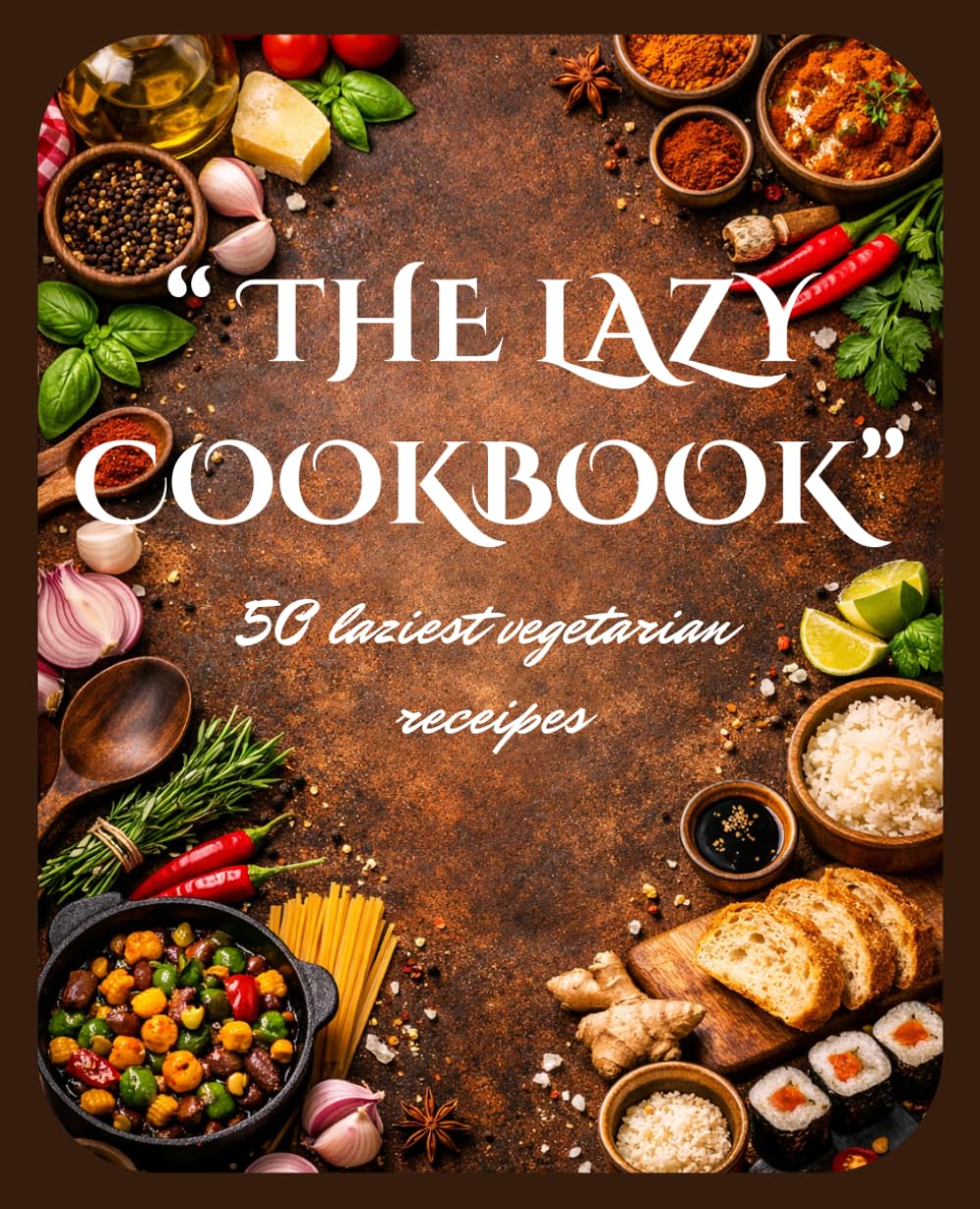 " THE LAZY COOKBOOK" 50 LAZY VEGETARIAN DISHES: funny and lazy cookbook for lazy chefs