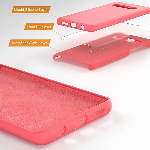 Vista 99 de E Segoi Funda diseñada para Galaxy S10 Plus de 6.4 pulgadas, S10+ de goma de gel de silicona líquida a prueba de golpes, cojín de forro de tela