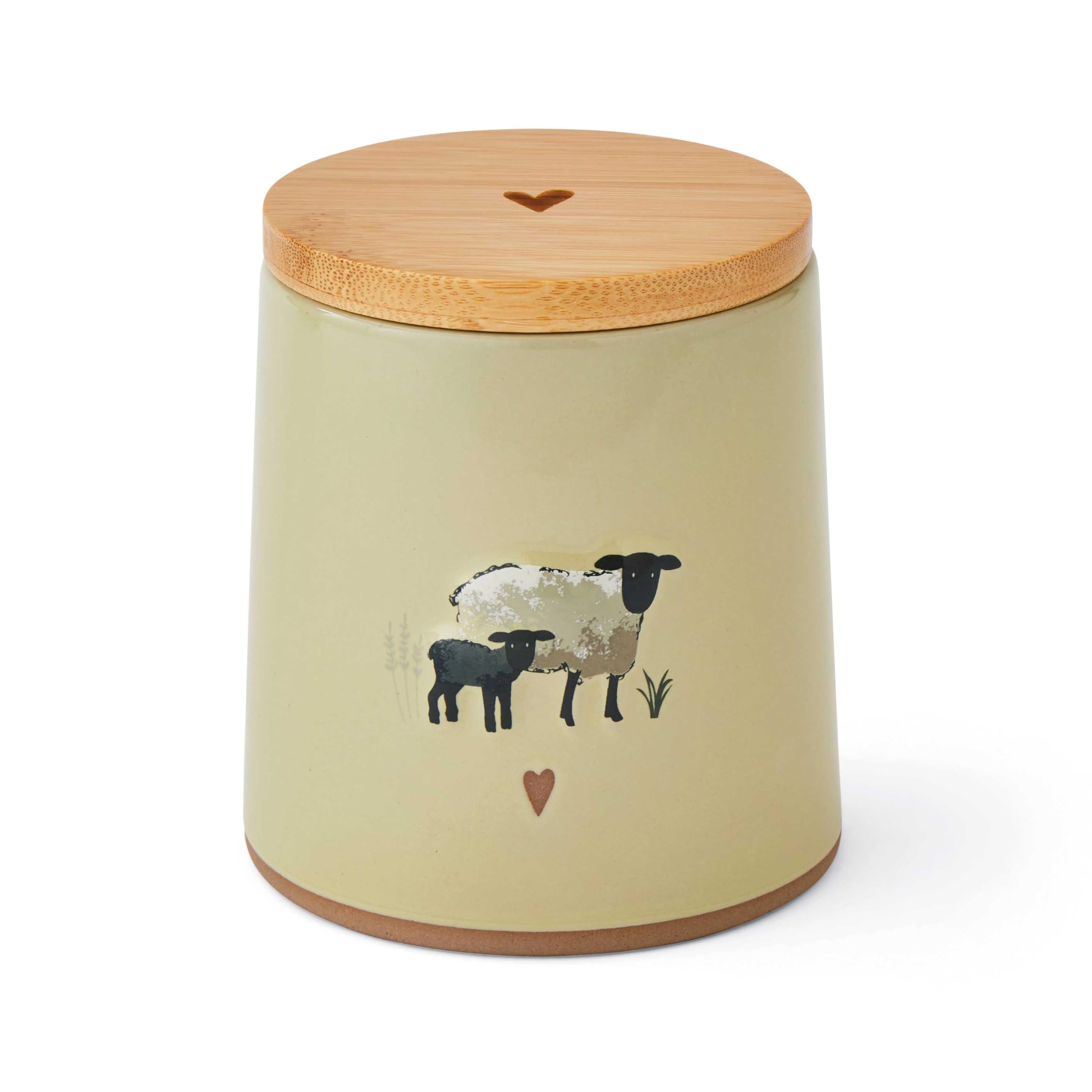 Cooksmart Stoneware Airtight Storage Jars | Storage Jars & Canisters Perfect For Pasta Storage & Rice Storage | Storage Jars With Lids For All Type Of Foods - Highland Sheep