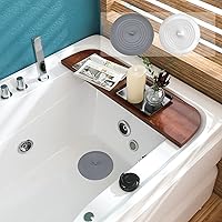 Vista 7 de Bathtub Drain Cover 2 Pack, Altalsby Silicone Bathtub Stoppers, 6 Inches Universal Bath Tub Stopper Replacement, Drain Plug Hair Stopper with Strong