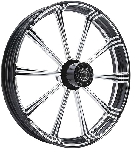 Miniatura 3 de TCMT Llanta delantera de 30 pulgadas con brida de disco doble para Harley Touring modelos no ABS, Road King Electra Street Road Glide Ultra Limited