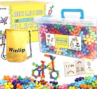 330 pcs Building Blocks, Educational Building Toys Stem Toys Building Discs Sets Interlocking Solid Plastic for Preschool Toddlers Girls and Boys by Winlip