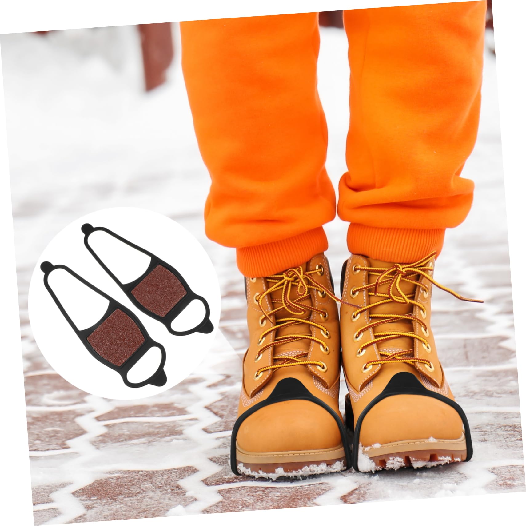 Crampons pour Chaussures Hiver Antidérapants Double Face, Taille 35-43