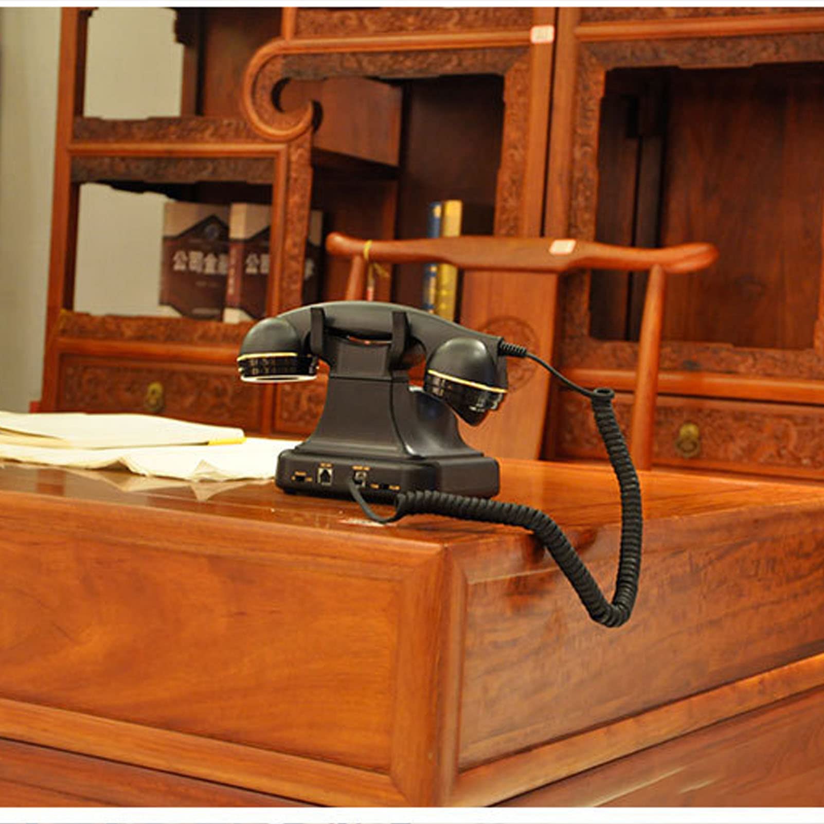 Telefoni Classici con Filo Telefono Fisso Multifunzione retrò Telefono con Filo Replica Suoneria Regolabile per Ufficio di Hotel