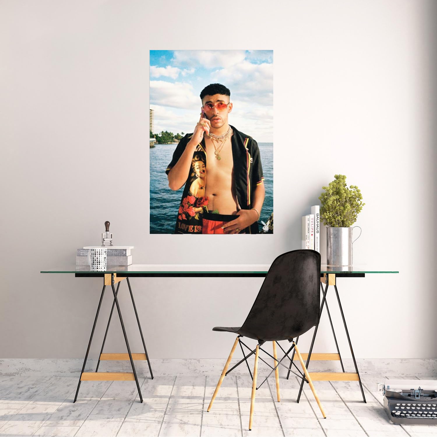 Amazon.com: BUY ART FOR LESS Bad Bunny 24 x 36 inch poster Bedroom