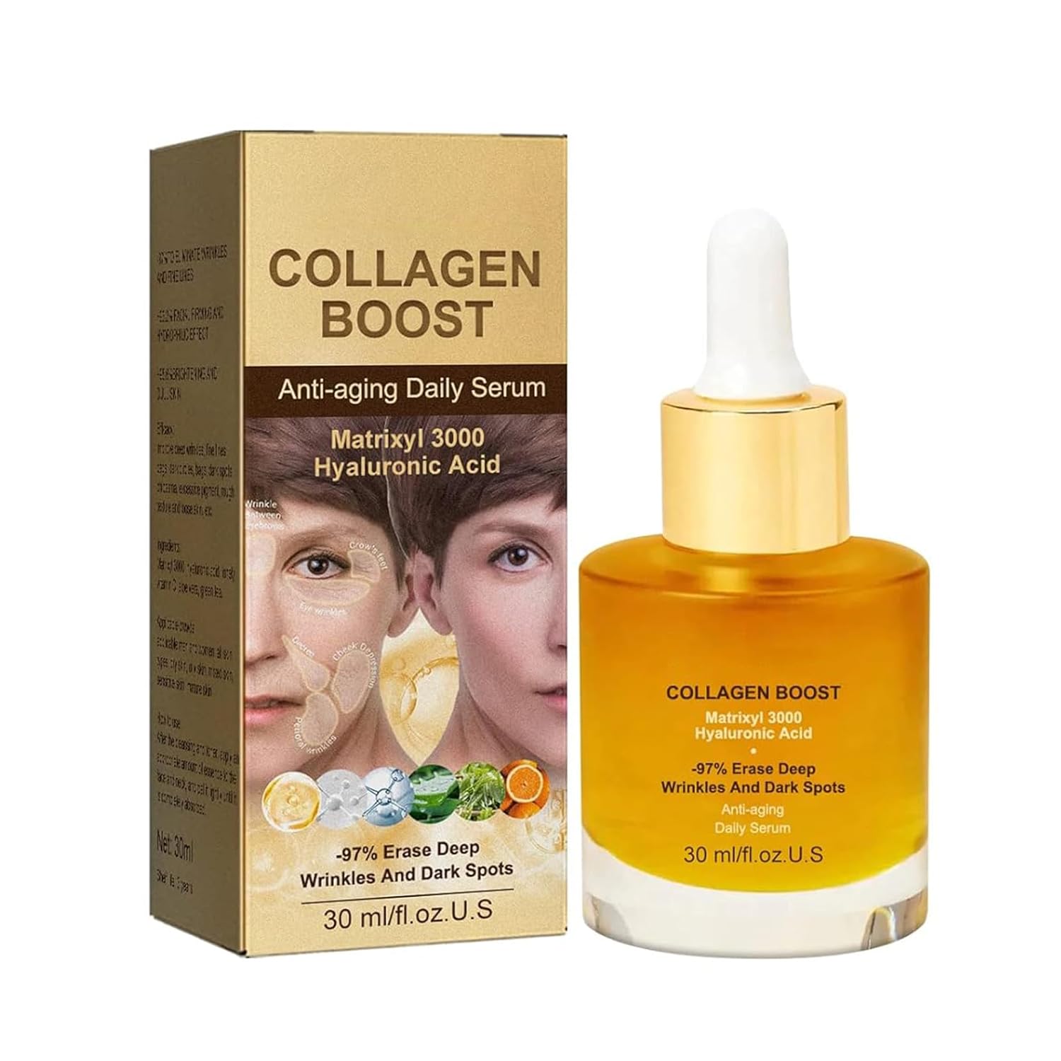 Collagen Boost Anti-Aging Serum, Collagen Peptide Anti-Wrinkle Serum, Collagen Face Serum For Skin Tightening Helps Lift, Plump, & Firm Sagging Skin, Serums For Skin Care, Anti Wrinkle Boost Collagen Boost Anti-Aging Serum, Collagen Peptide Anti-Wrinkle Serum, Collagen Face Serum For Skin Tightening Helps Lift, Plump, & Firm Sagging Skin, Serums For Skin Care, Anti Wrinkle Boost