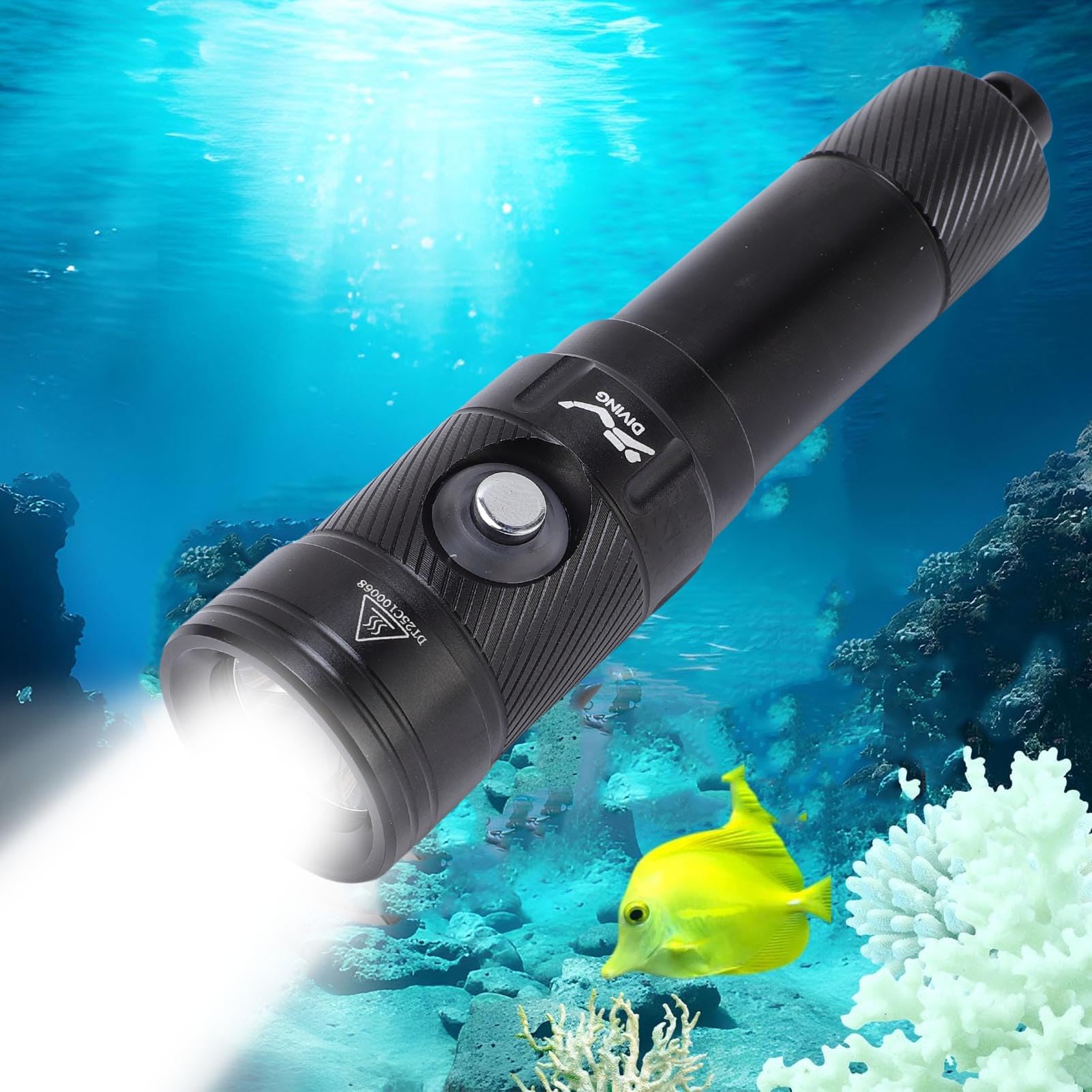 Torcia Subacquea Impermeabile IPX8 da 1200LM per Immersioni, Snorkeling,