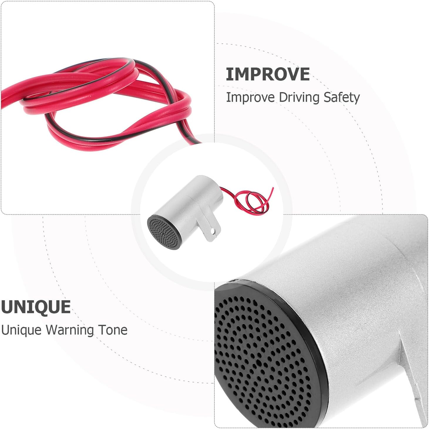 BETOOKY Motorcycle Air Horn 12v Loud Car Alarm Horn Universal Backup Warning Signal for Trucks Scooters and Vehicles