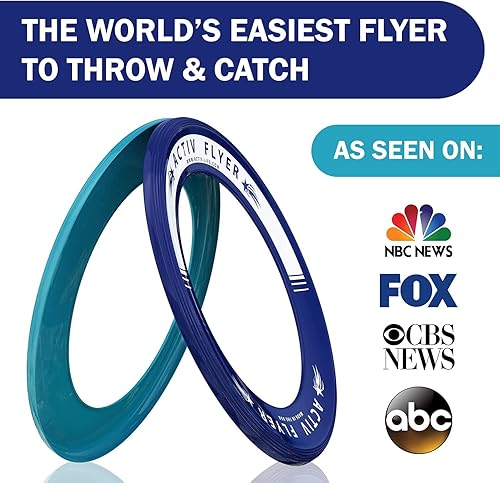 Vista 33 de Activ Life Kid’s Flying Rings (2 Pack) They Fly Straight & Don’t Hurt, 80% Lighter Than Standard Rings - Replace Screen Time with Healthy Family Fun
