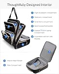 LUGGEX Underseat Carry On Luggage with Wheels, Underseat Luggage Fits 15.6 Inch Laptop for Travelling, 15.7 x 13.0 x 7.7 Inch (UX-Core, Grey Pink)