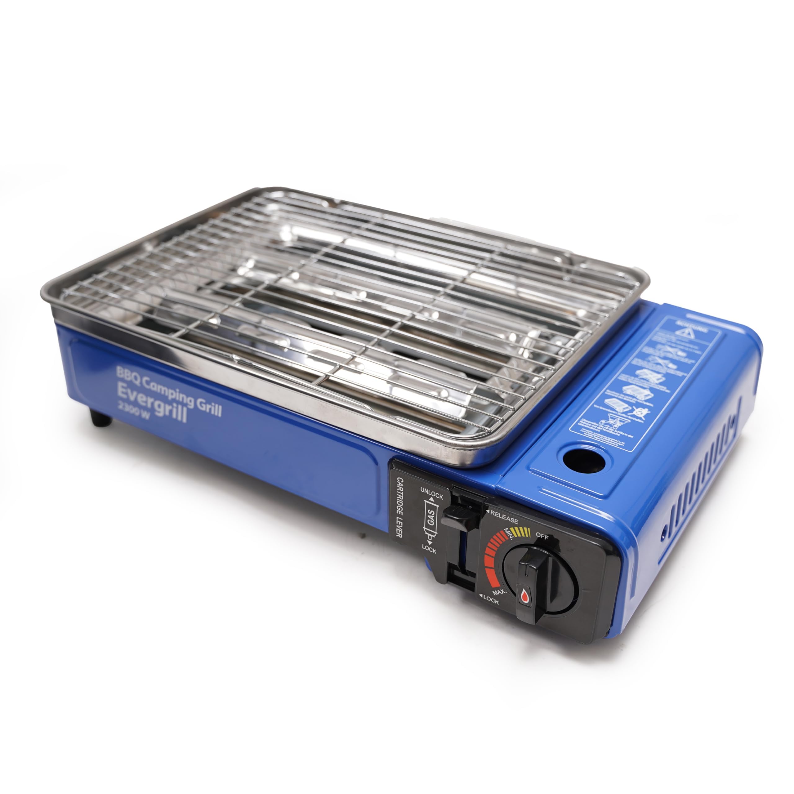 Evergrill Barbecue à gaz butane Camping Grill avec 16 cartouches de gaz