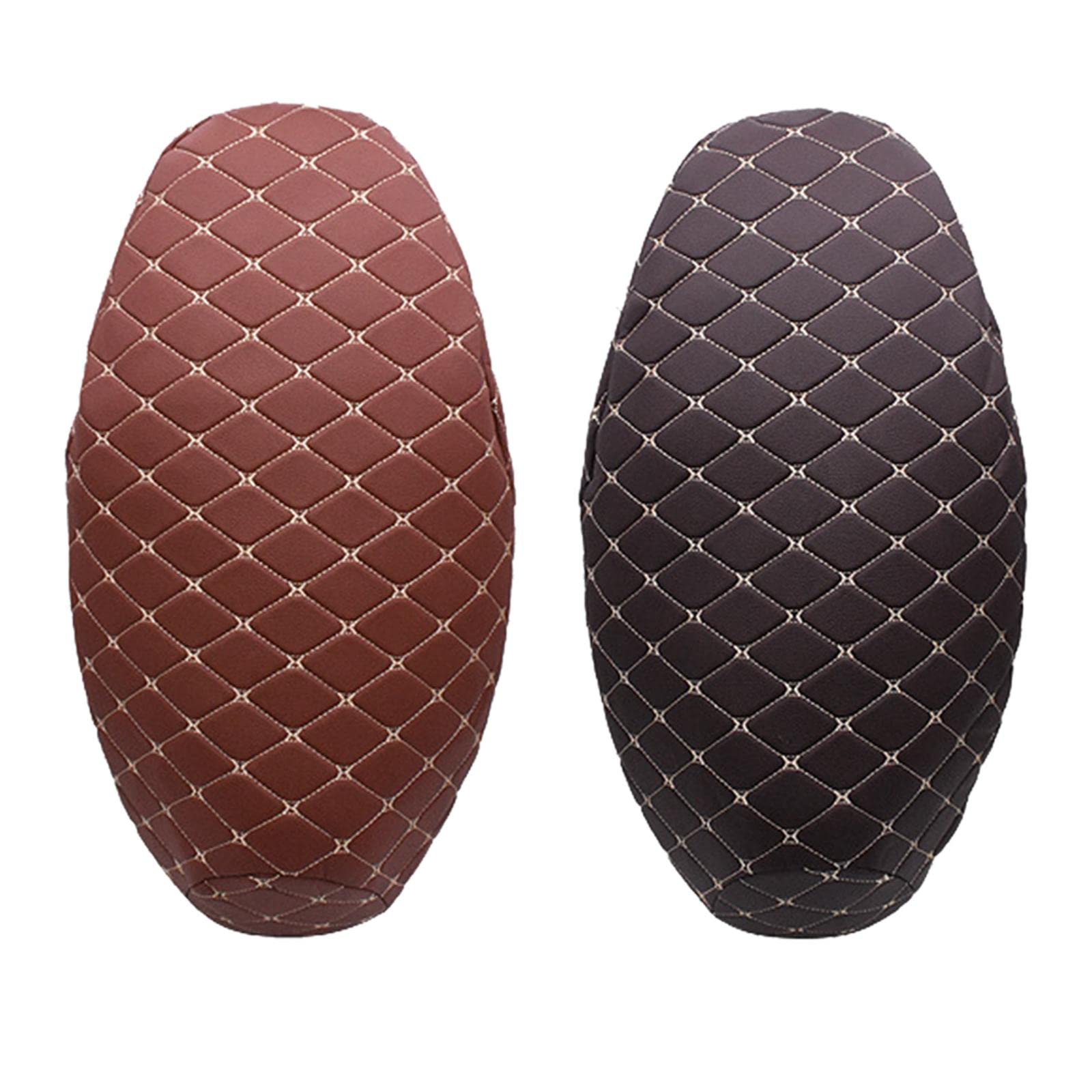 Motorrad Sitzbezug Universal - PU Leder Wasserdicht Braun XL