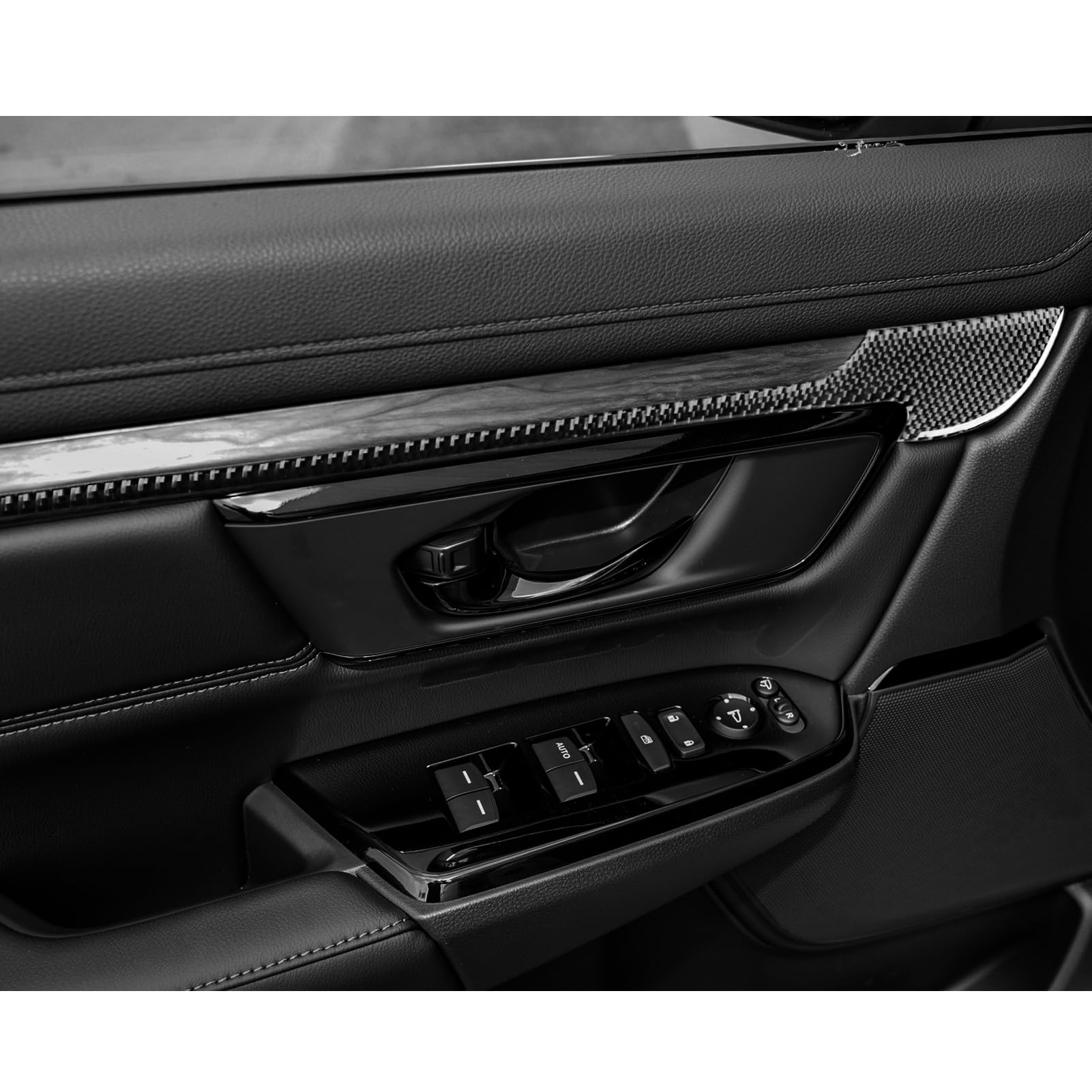 Real Premium Carbon Fiber Compatible with Honda CRV 2017 2018 2019 2020 2021 Accessories Car Inner Door Panels Cover Sticker Decal Auto Interior Trim