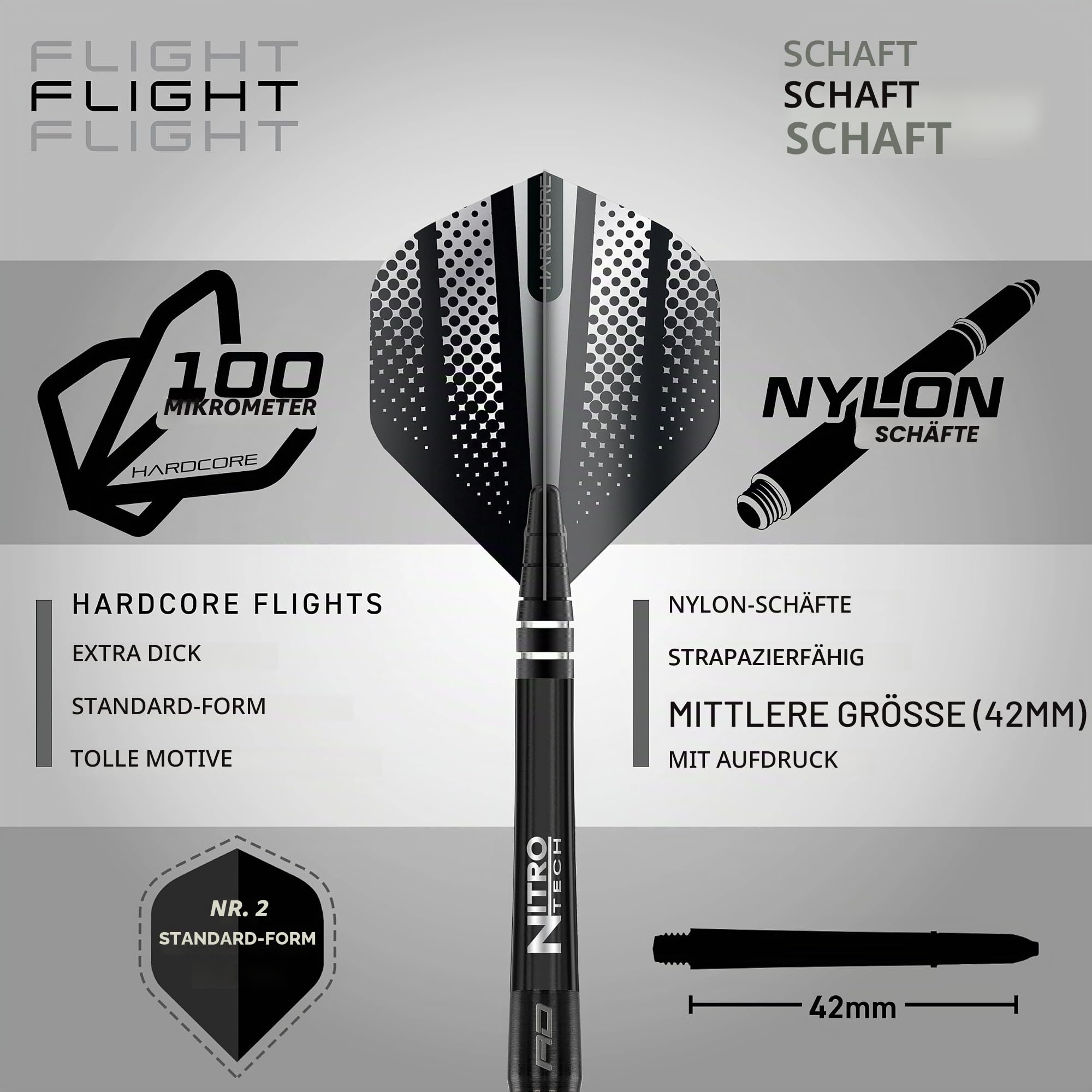 RED DRAGON Darts Razor Edge Schwarz Dartpfeile – 85% Wolfram Steeldarts | 20g, 22g, 23g, 24g, 26g, 28g | Profi Dart Set mit Flights & Schäften