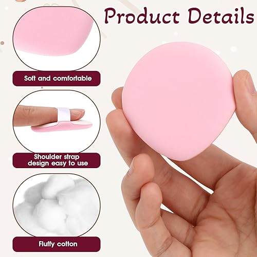 Miniatura 3 de 8 esponjas de maquillaje acolchadas para mezclar aire soplos de maquillaje para base, lágrimas en polvo, esponja coreana, baja absorción, base de
