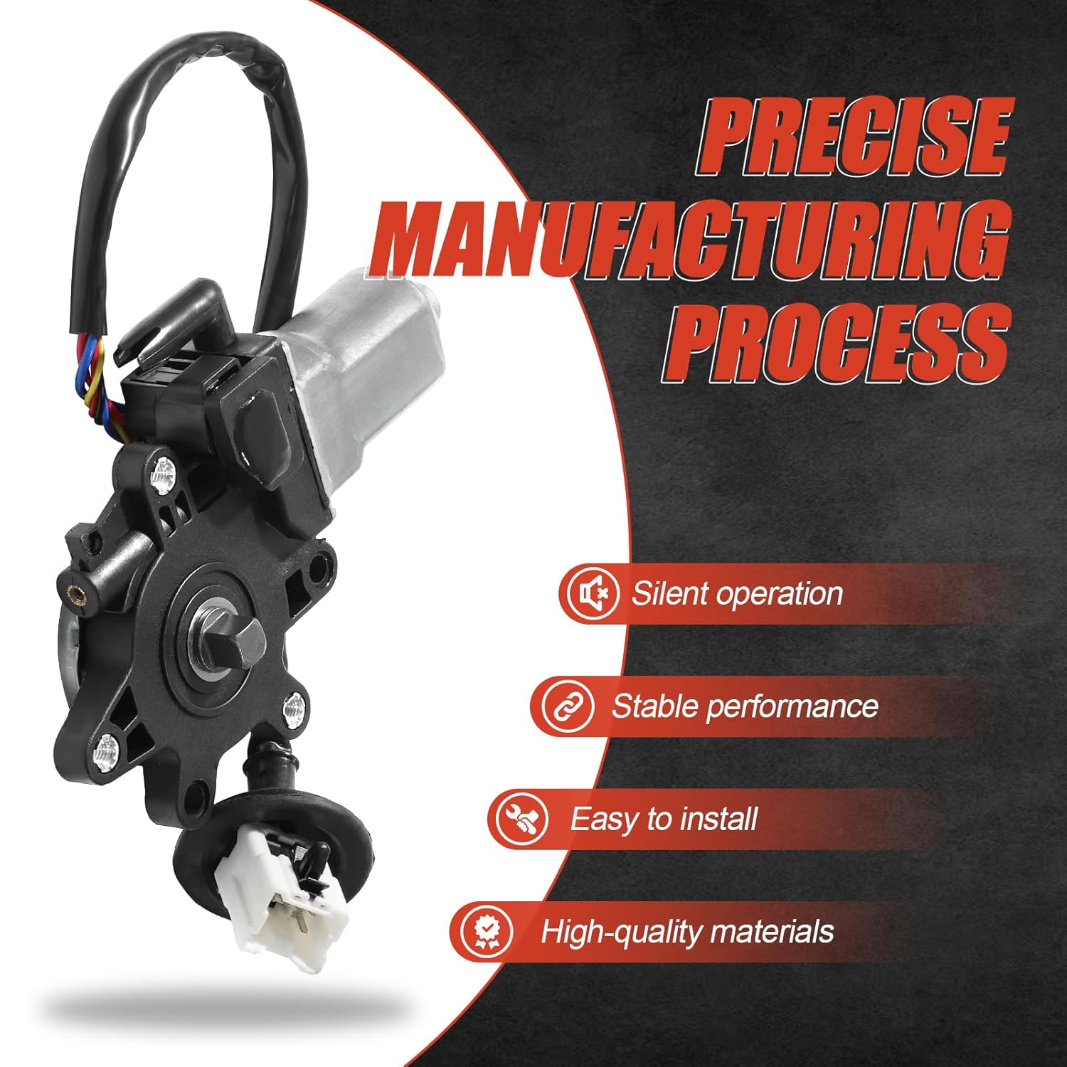 Window Lift Motor Front Left Driver Side -Compatible with 2003-2009 Nissan 350Z 2003-2007 Infiniti G35 Coupe (Replaces#80731-CD00A,80731CD00A)