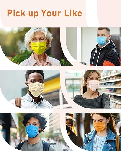 Miniatura 95 de Mascarillas desechables paquete de 100 unidades, 4 capas ASTM nivel 3 grado médico, transpirables para protección al aire libre de adultos, Sinfonía