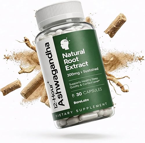 Ashwagandha 300 mg + extracto de raíz de liberación de 12 horas (Prolanza) + suplemento de apoyo para el estrés, el sueño y la energía para hombres
