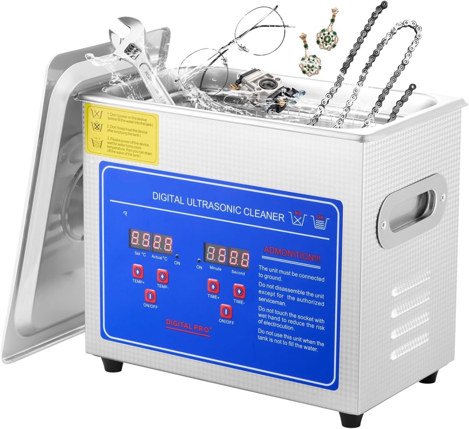 3L Digital Heated Ultrasonic Cleaning Bath Machine Timer