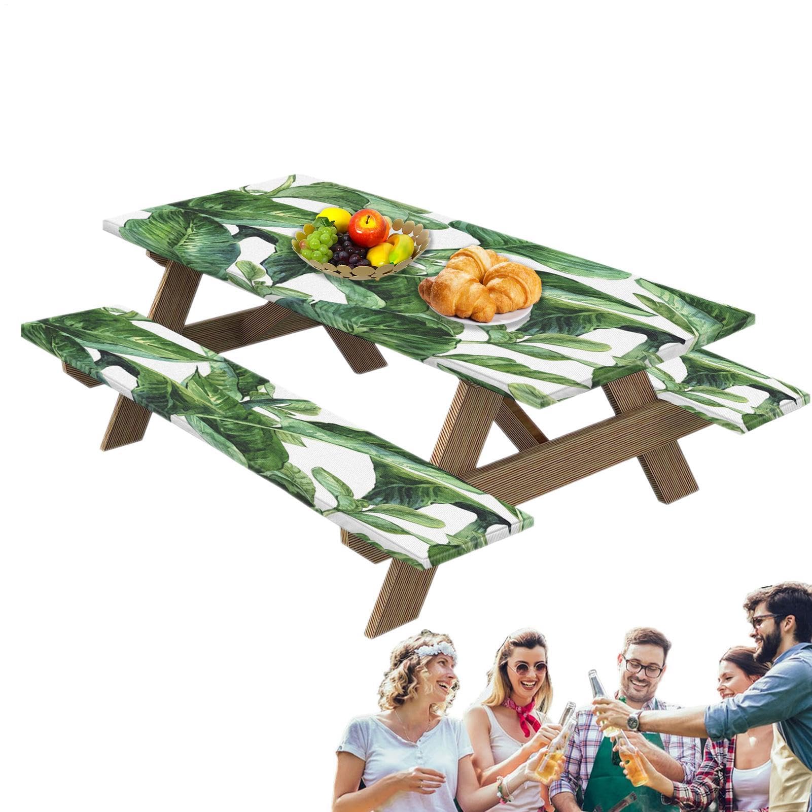 Nappe de pique-nique élastique pour protéger les tables rectangulaires