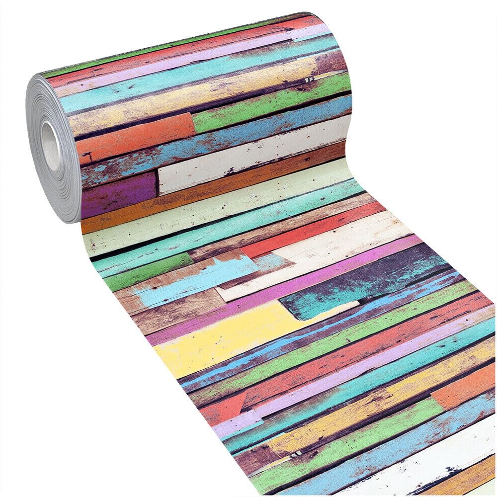 emmevi Tappeto Cucina Gomma Pvc Corsia Antiscivolo Lavabile Antimacchia Listelli Legno Colorati 51x250 Cm