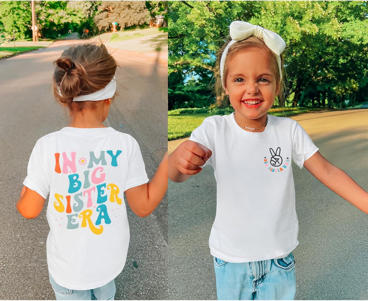 BOUTIKOME Big Sister Shirts Toddler Baby Girl in My Big Sister Era Tshirt Summer Tee Announcement Outfit Short Sleeve Top - Image 4