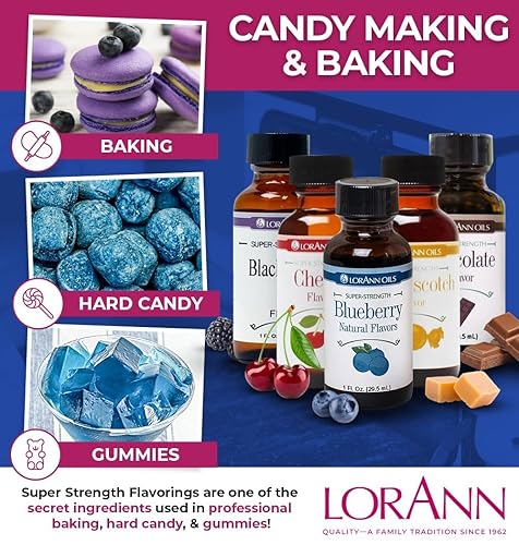 Miniatura 3 de LorAnn Oils Aromatizante súper fuerte, utilizado para hacer dulces, saborizar, hornear, dulces duros y aceites saborizantes, sabores atrevidos y