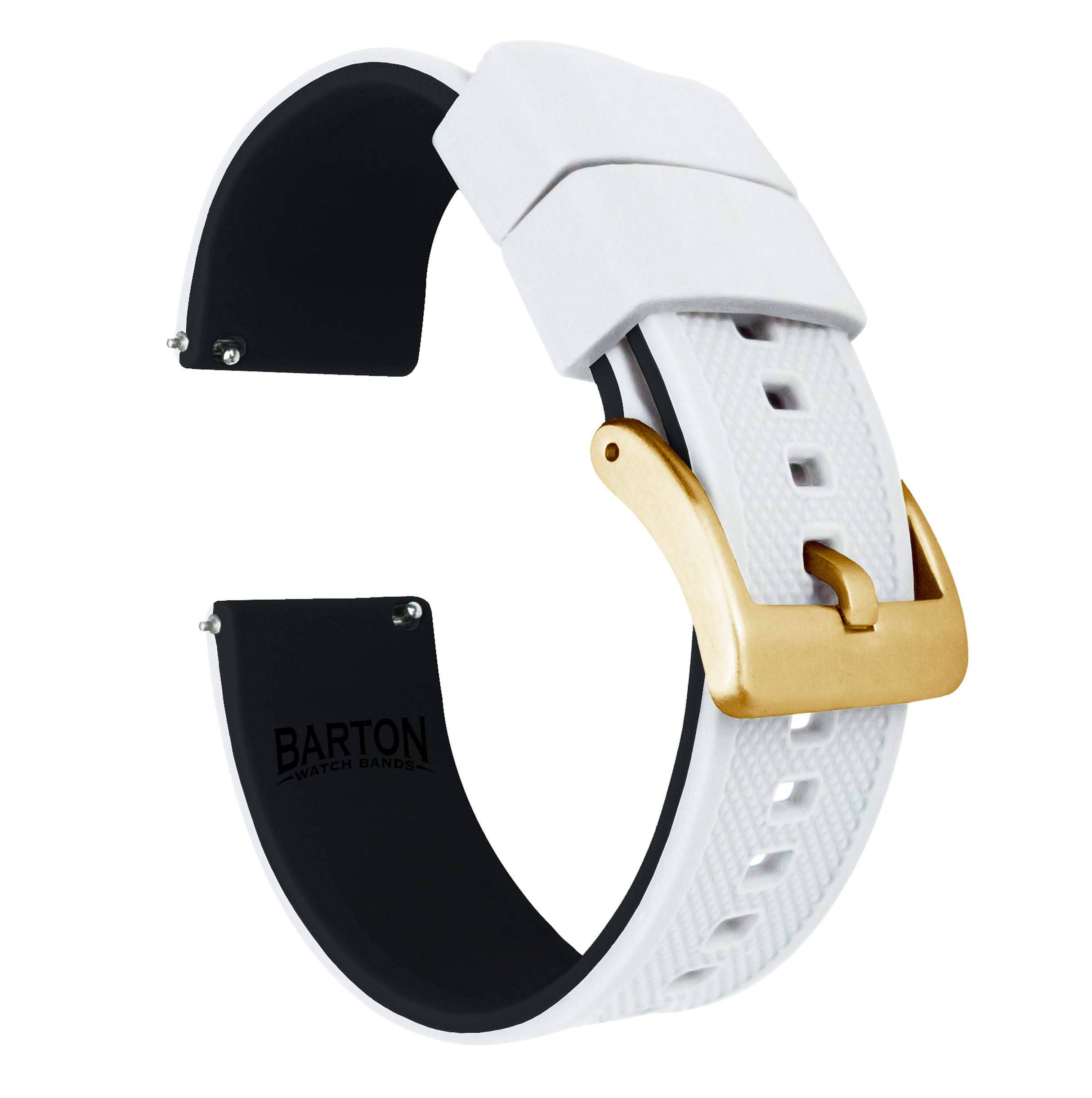 BARTON Elite Silicone Watch Bands - Gold Buckle Quick Release