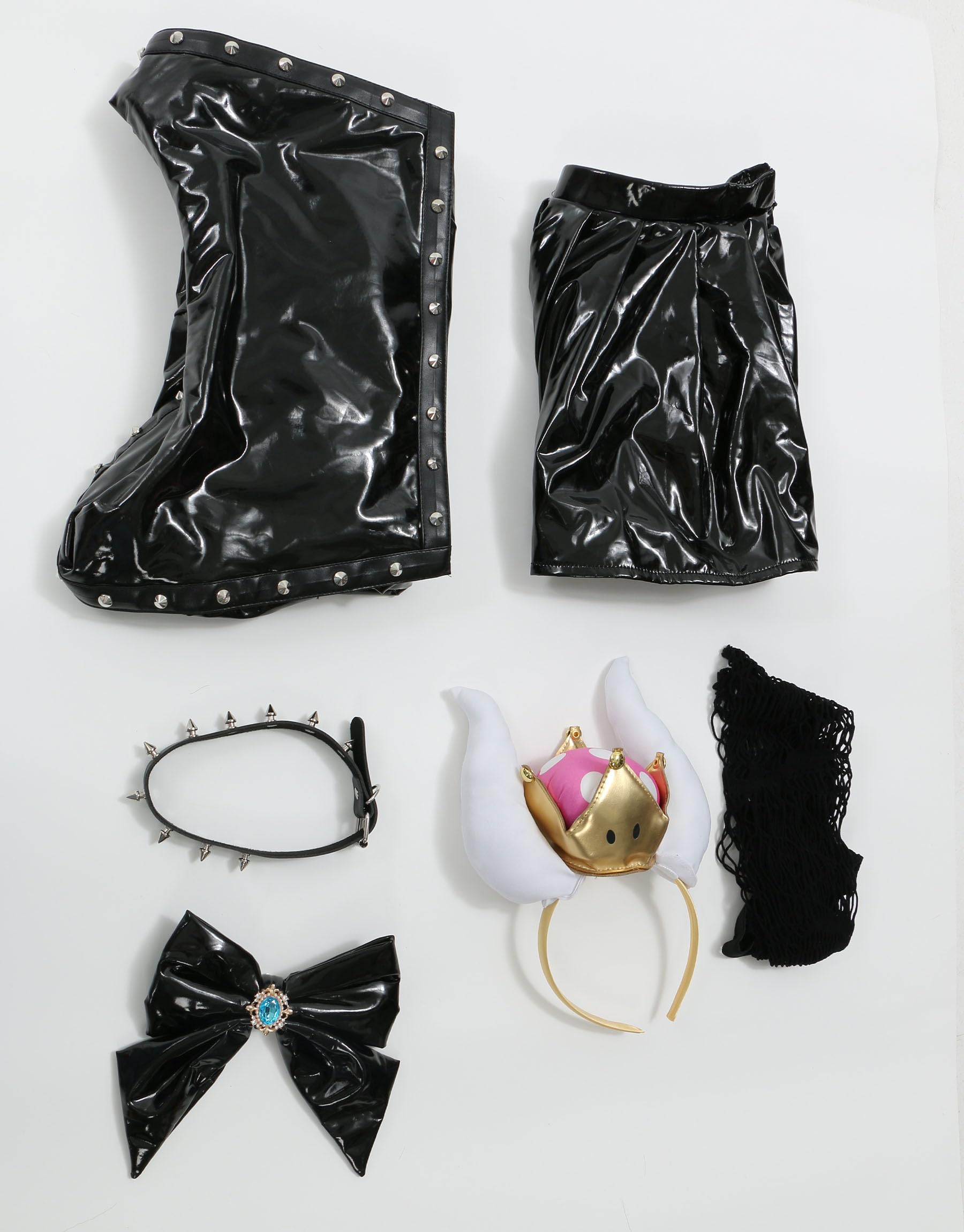 Mobbunny Women Bodysuit Skirt Set With Socks Romper Onesie Button Crotch Daily Halloween Clubwear: Small Black