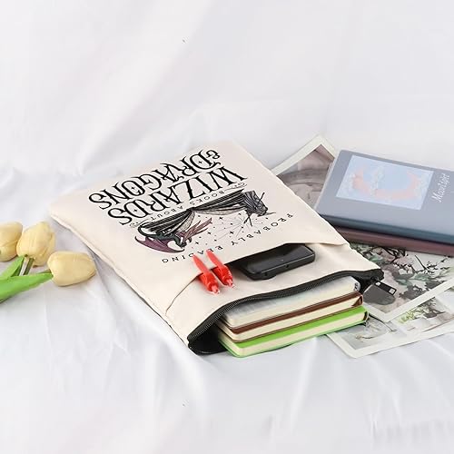 Miniatura 3 de Regalo para lector de fantasía, regalo para amantes de los libros de fantasía, probablemente leyendo libros sobre magos y dragones, protector de