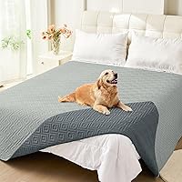 Vista 106 de hyha Manta impermeable para perro, manta suave para cama de perro, manta para mascotas, funda de sofá impermeable lavable para perros, fundas Gris