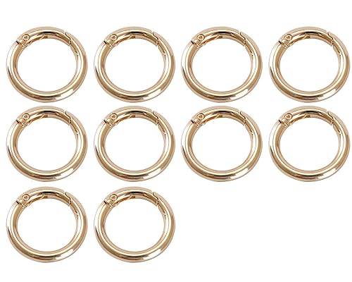 Miniatura 8 de VanEnjoy 24101840 piezas de anillo tórico para correa de bolso, anillos de resorte de 1 pulgada para bolso y llaves, 2 piezas de herrajes dorados (1