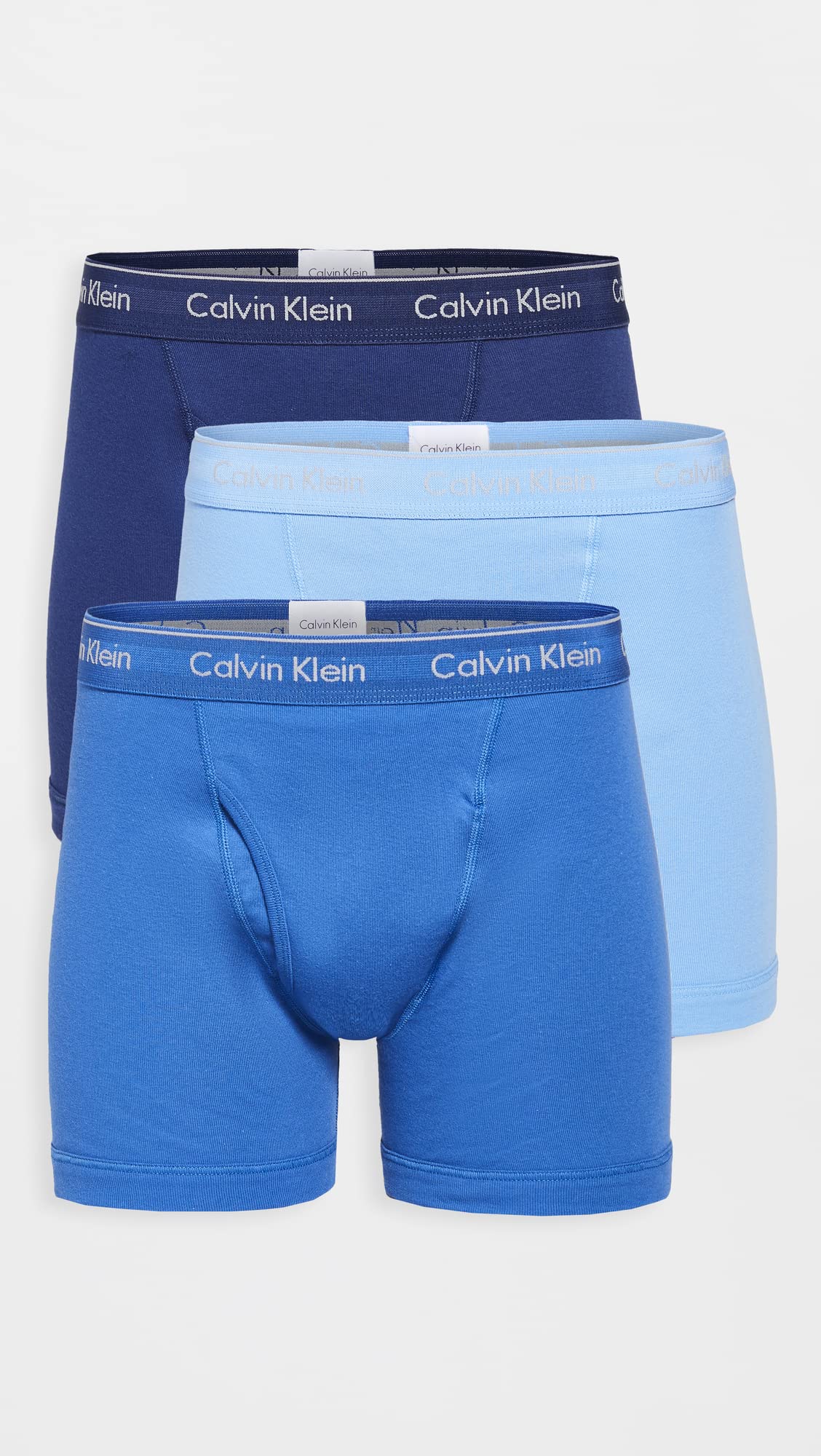 Calvin Klein Bokserki męskie (3 sztuki), Średniowieczny niebieski, Minnow, Blue Bay, XL