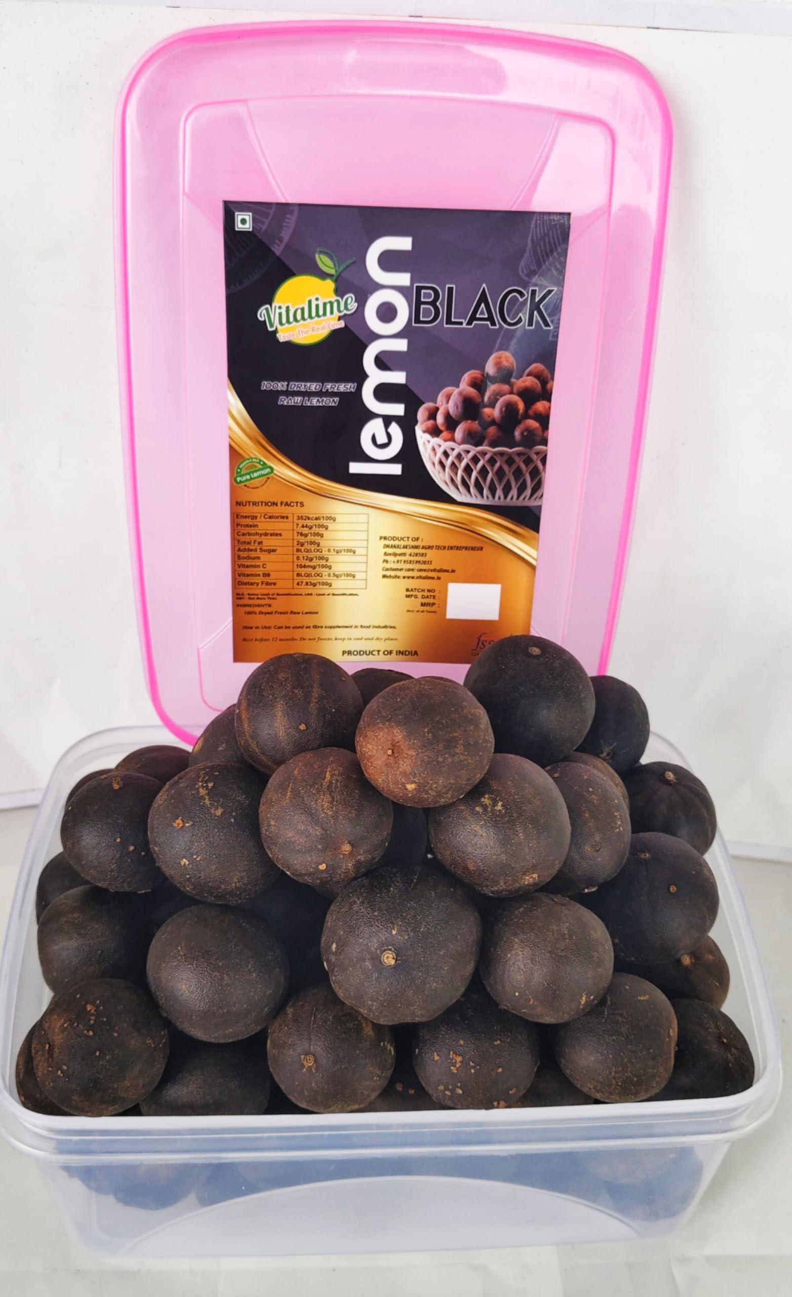 Vitalime Black Dry Lemon Cooking Essential for Mandi and Arabic Dishes|Black Lemon (Dried) |Dried Black Lemon|Dried Citrus Fruit,250g with plastic container (B0C24ZG38W) Amazon Price History, Amazon Price Tracker