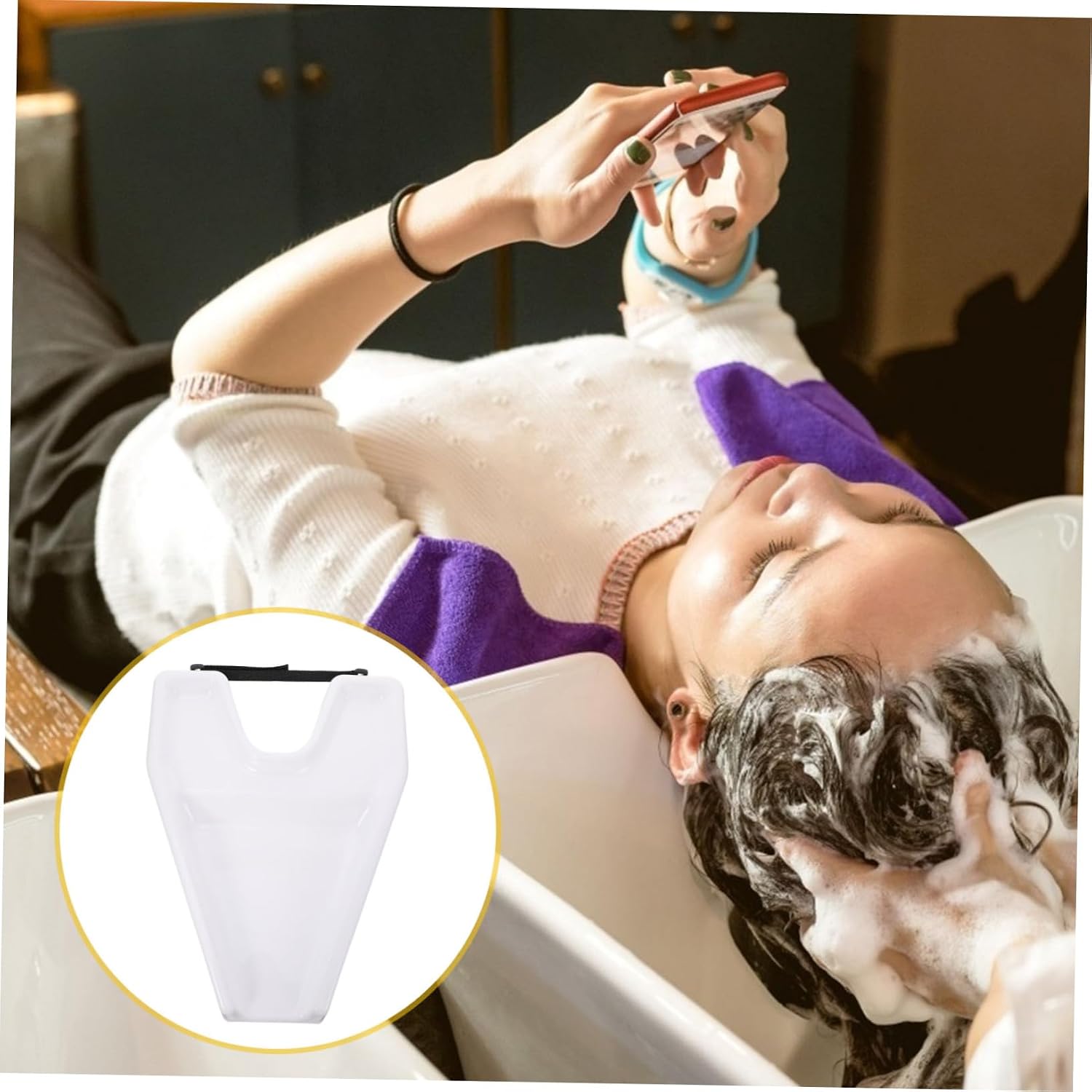 Plastic Shampoo Tray Portable Hair Basin for Bedridden Patients