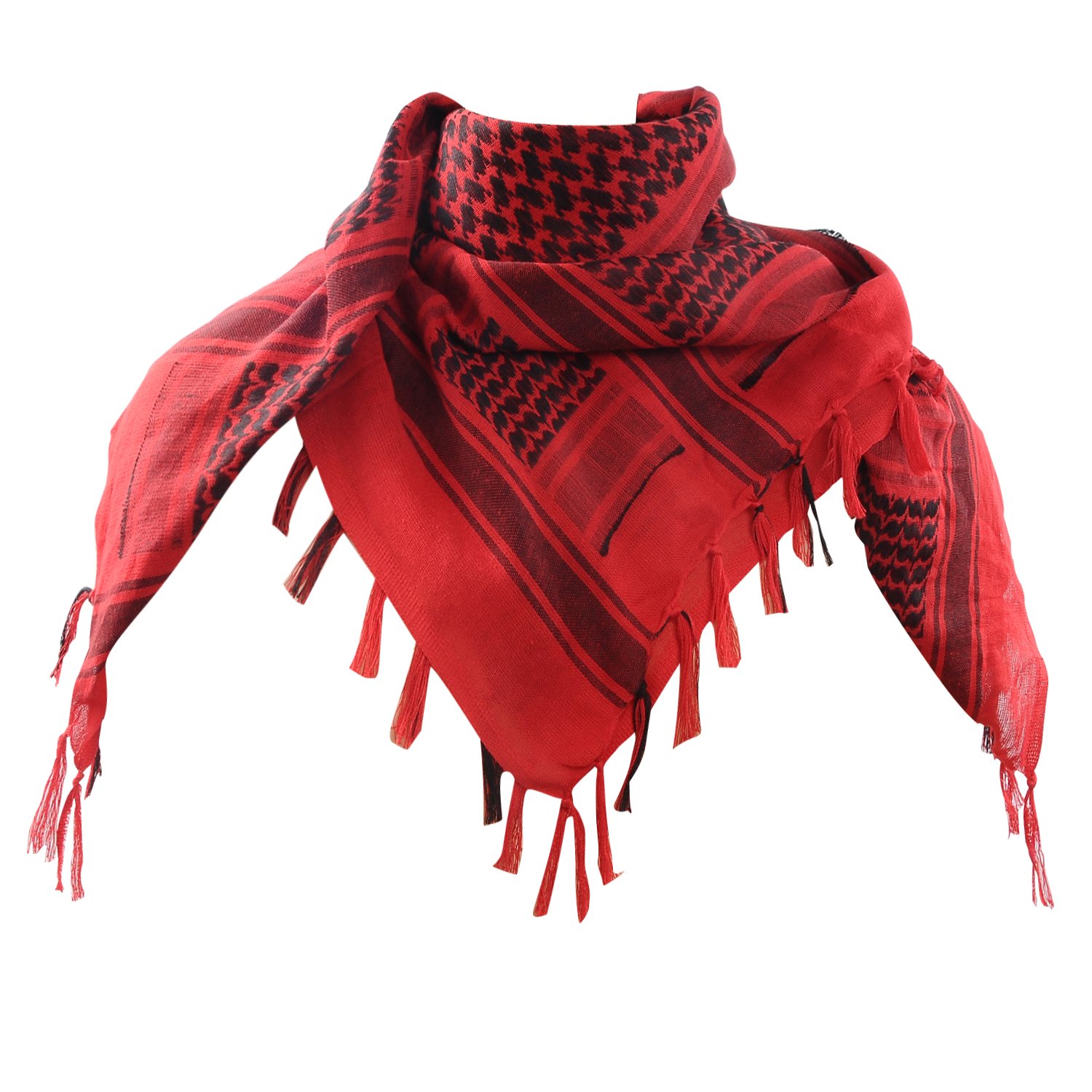 Micoop Premium Military Shemagh Tactical Desert Scarf Wrap (Red)
