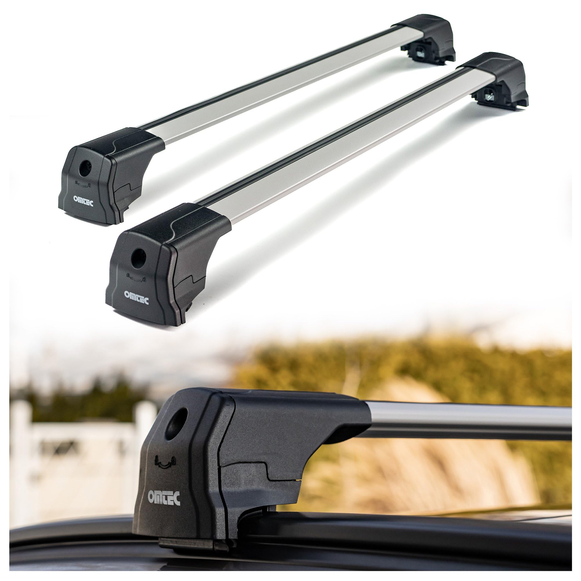 CHROMEMASTER Portapacchi da Tetto, Barre Tetto; Compatibile con Hyundai Kona 2023+; Per il Trasporto di Box da Tetto, Portabiciclette, Scala | Struttura Leggera e Resistente in Alluminio