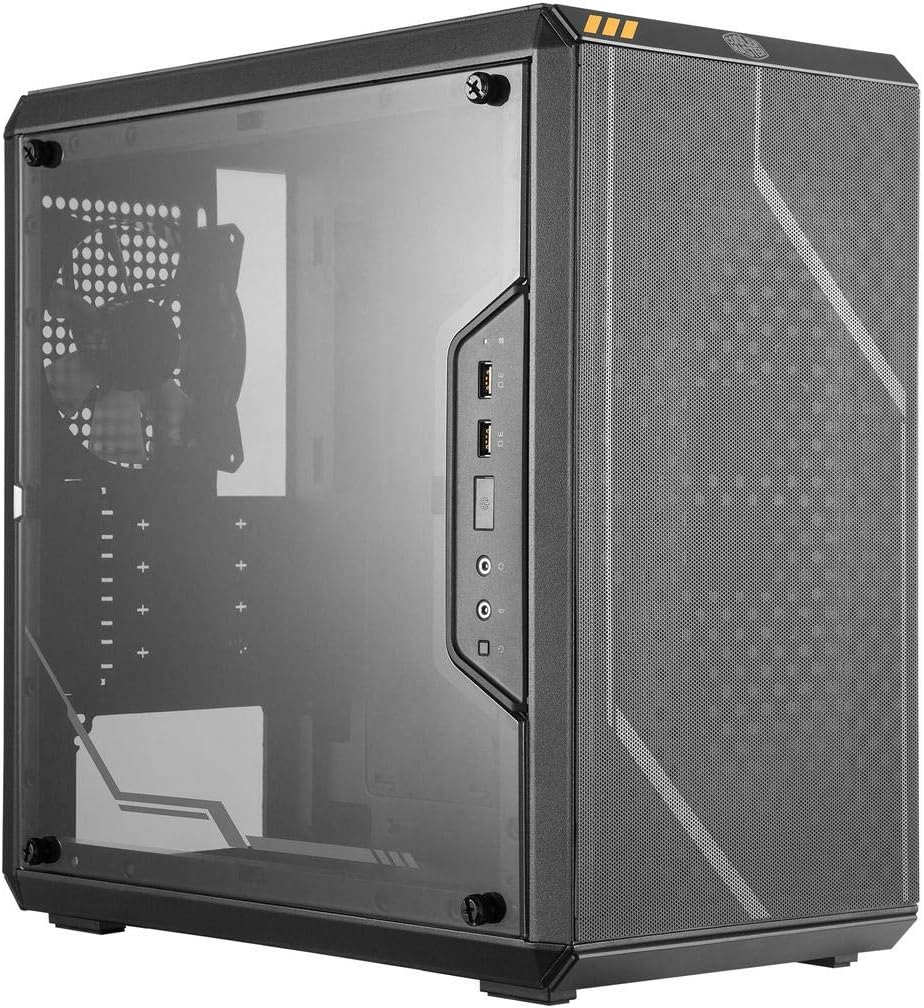 Cooler Master MasterBox Q300L TUF Gaming Alliance Edition Micro-ATX Tower with TUF Aesthetic Design, Transparent Acrylic Side Panel, Adjustable I/O & Fully Ventilated Airflow (MCB-Q300L-KANN-TUF)