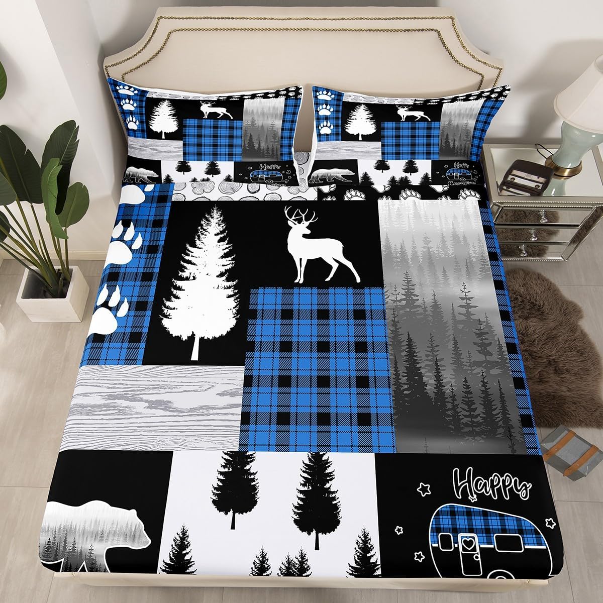 Highland Cow Bed Sheets Western Farmhouse Decor Full, Longhorn Bull Cattle Fitted Sheet Wild Animal Bedding Set, Daisy Rustic Flowers Room Decor, Pink Oil Painting Sheets Cowboys Gifts for Women