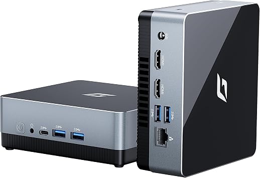 CyberGeek Nano J1 Linux Mini PC Intel N5095A Quad-Core Small Desktop Computer 16GB RAM 1TB PCIe SSD 4K Dual Display WiFi Type-C RJ45 VESA Ubuntu OS for Business Home Office
