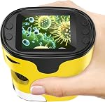 1000X Microscope numérique portatif pour enfants - 4K 2.0" Écran, rechargeable Mini Labster Portable Pocket Scope, Comprend le kit de diapositives - Science Gadget Edu cadeau pour les enfants 4-12 ans (vert)